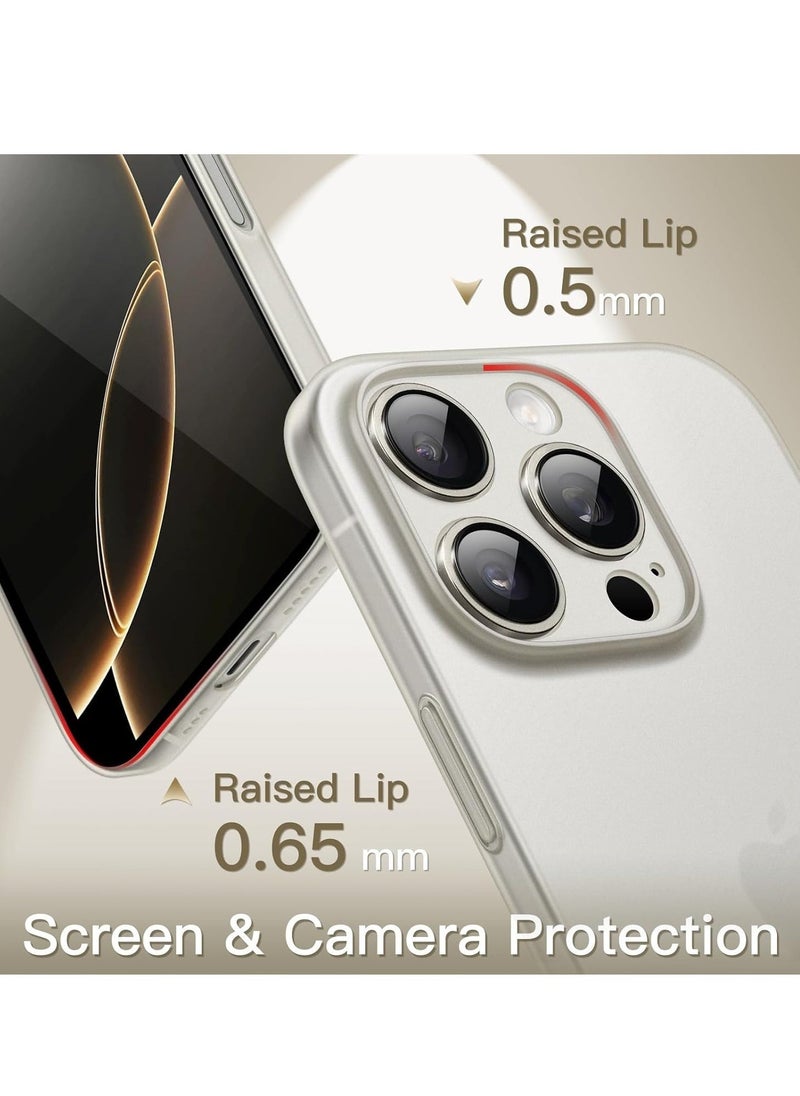 Ultra-Slim 0.35mm Case for iPhone 16 Pro (6.3 Inch) – Lightweight Matte Finish, Full Camera Lens Protection, Minimalist Hard Cover White - Image 4